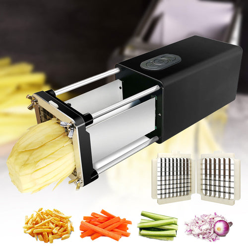 Kitchen Gadget Electric French Fry Cutter With Blades Stainless Steel