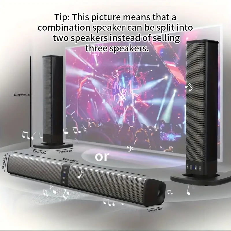 20W 3D Home Theater Stereo Surround Wireless Speaker - Black-4