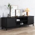 NNEDSZ 160cm Ribbed Black Entertainment Unit-0