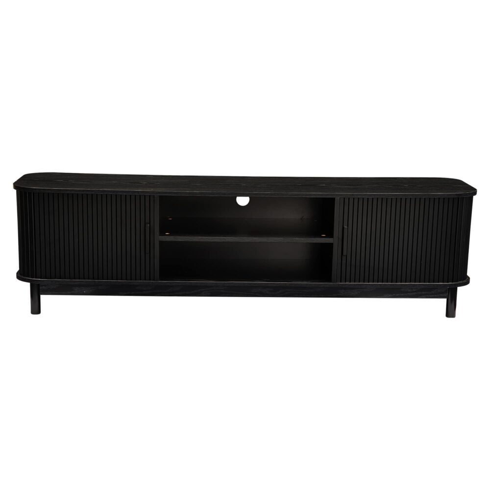 NNEDSZ 160cm Ribbed Black Entertainment Unit-3