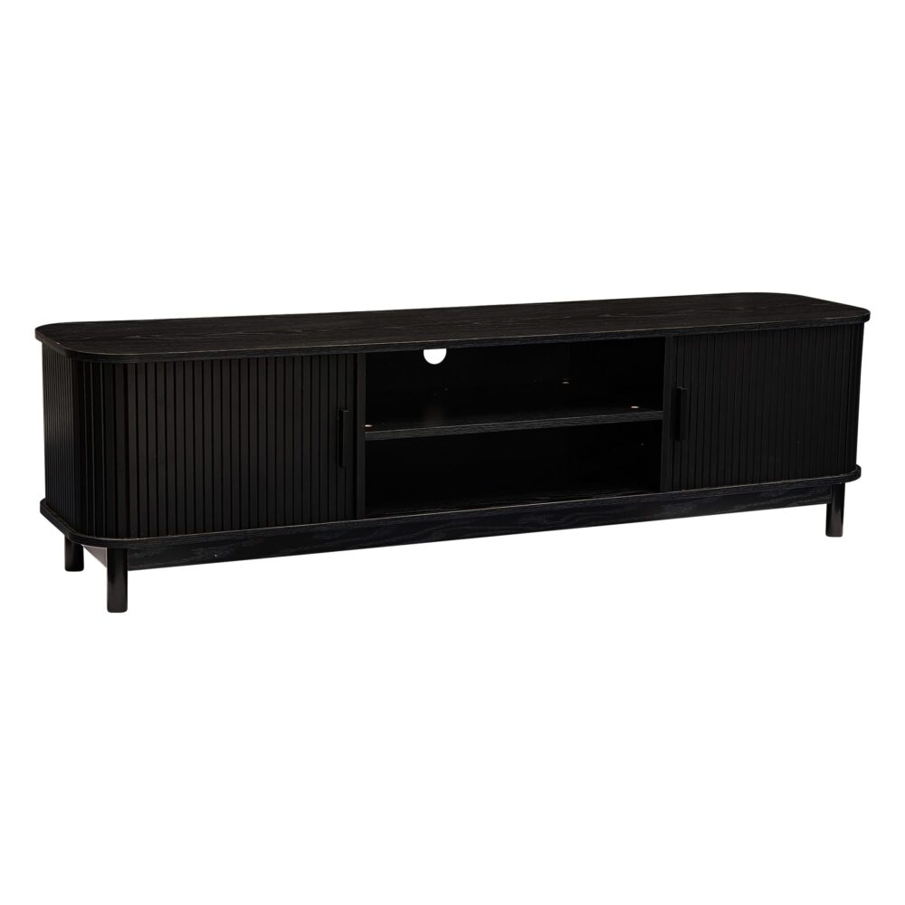 NNEDSZ 160cm Ribbed Black Entertainment Unit-4