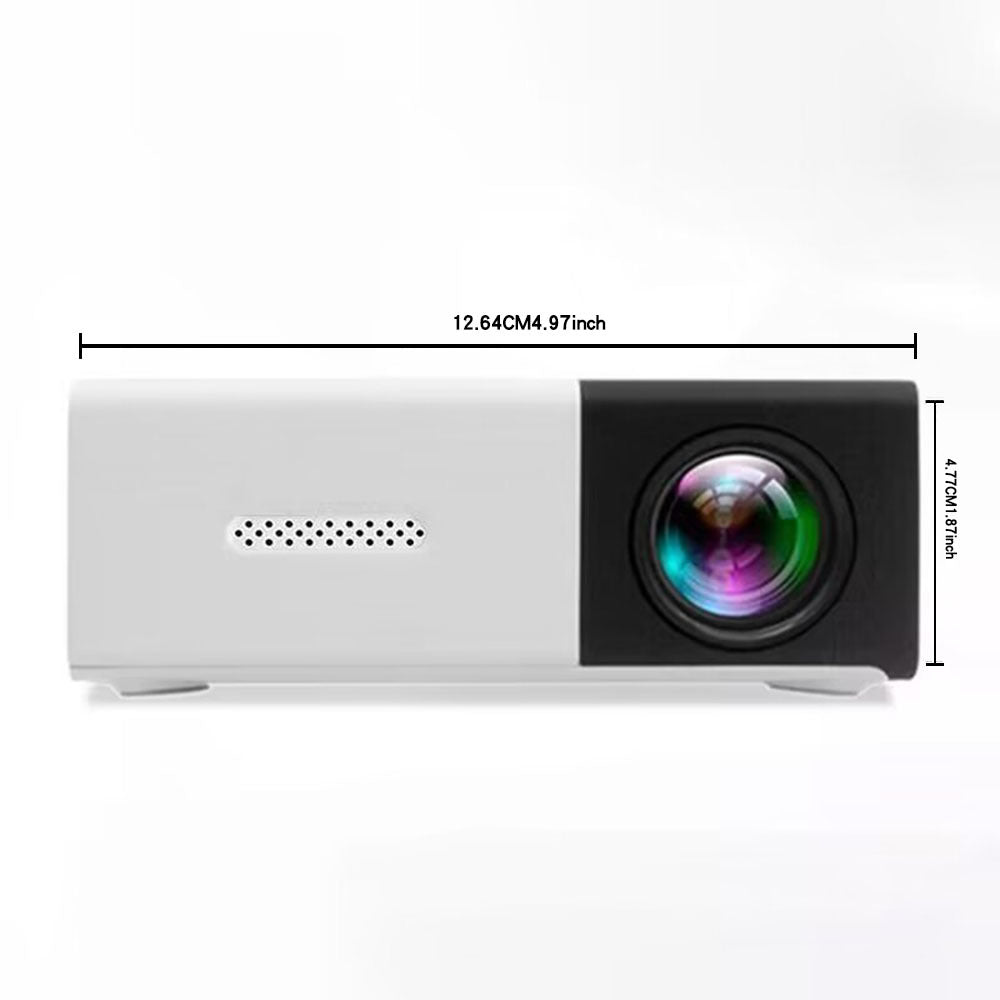 NNEDSZ Mini Home Portable Cinema Projector - LED Compact Entertainment Projector for Movies & Gaming (White+black)-0