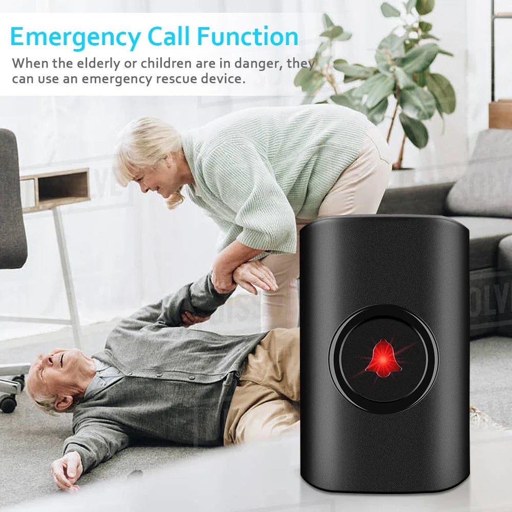 Waterproof Wireless Doorbell LED Chime Home Security (300M)-3