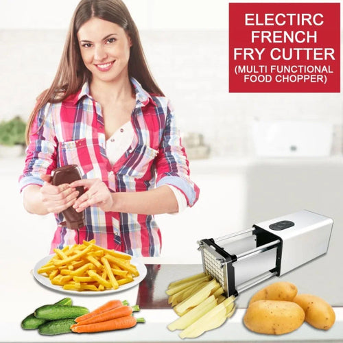 Kitchen Gadget Electric French Fry Cutter With Blades Stainless Steel