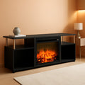 Entertainment Center With Electric Fireplace For 70 Inch TV-0